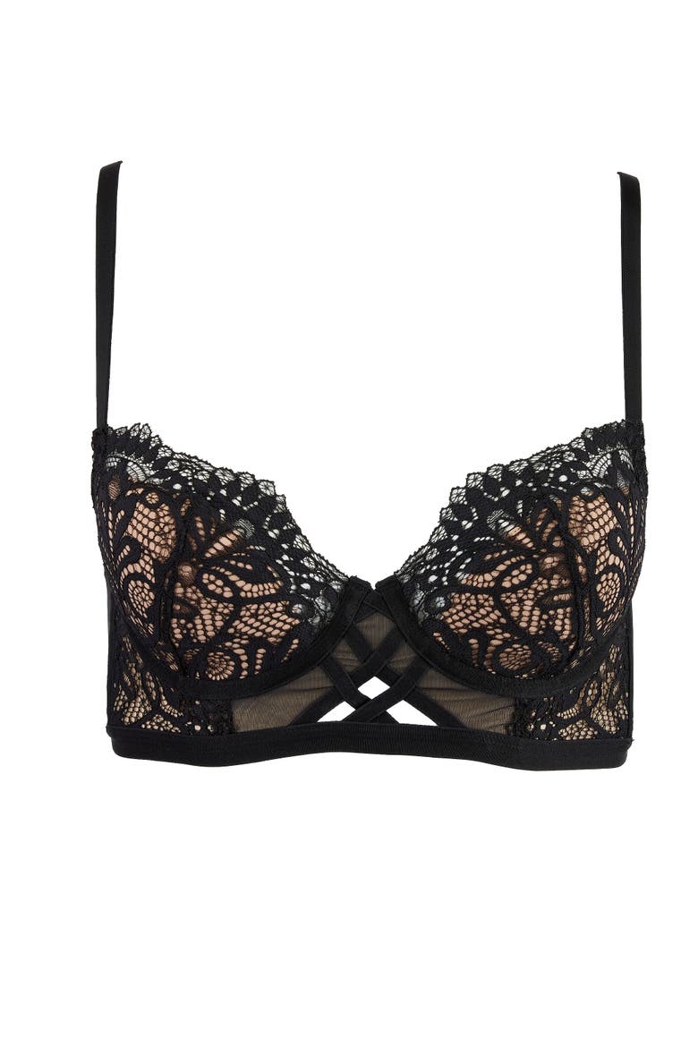 Diara Contour Balconette Bra, Alternate, color, Charcoal