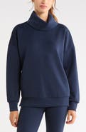 Zella Cozy Luxe Funnel Neck Sweatshirt