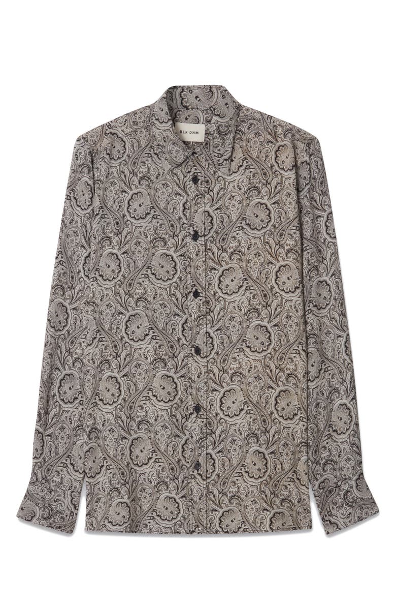 BLK DNM Paisley Print Button-Up Shirt, Alternate, color,