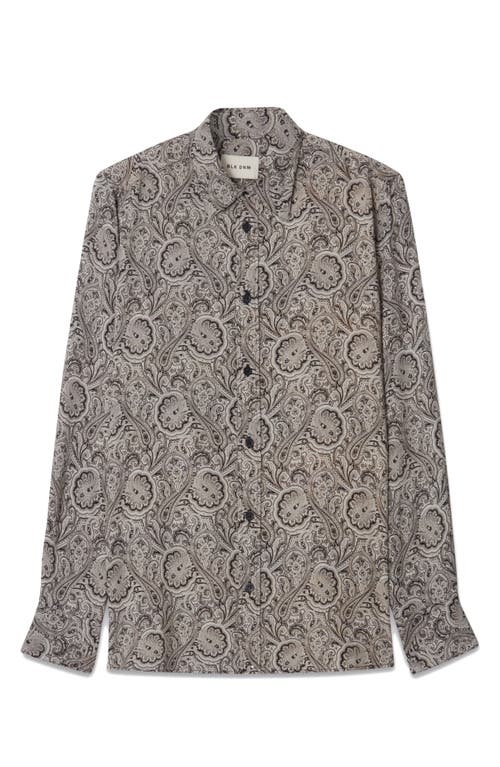 Blk Dnm Paisley Print Button-up Shirt In Black Paisley