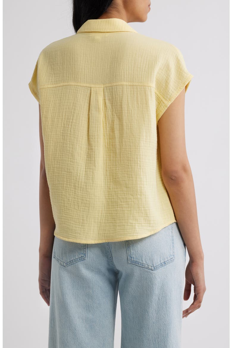 Lexi Gauze Top, Alternate, color, FRESH LEMONADE