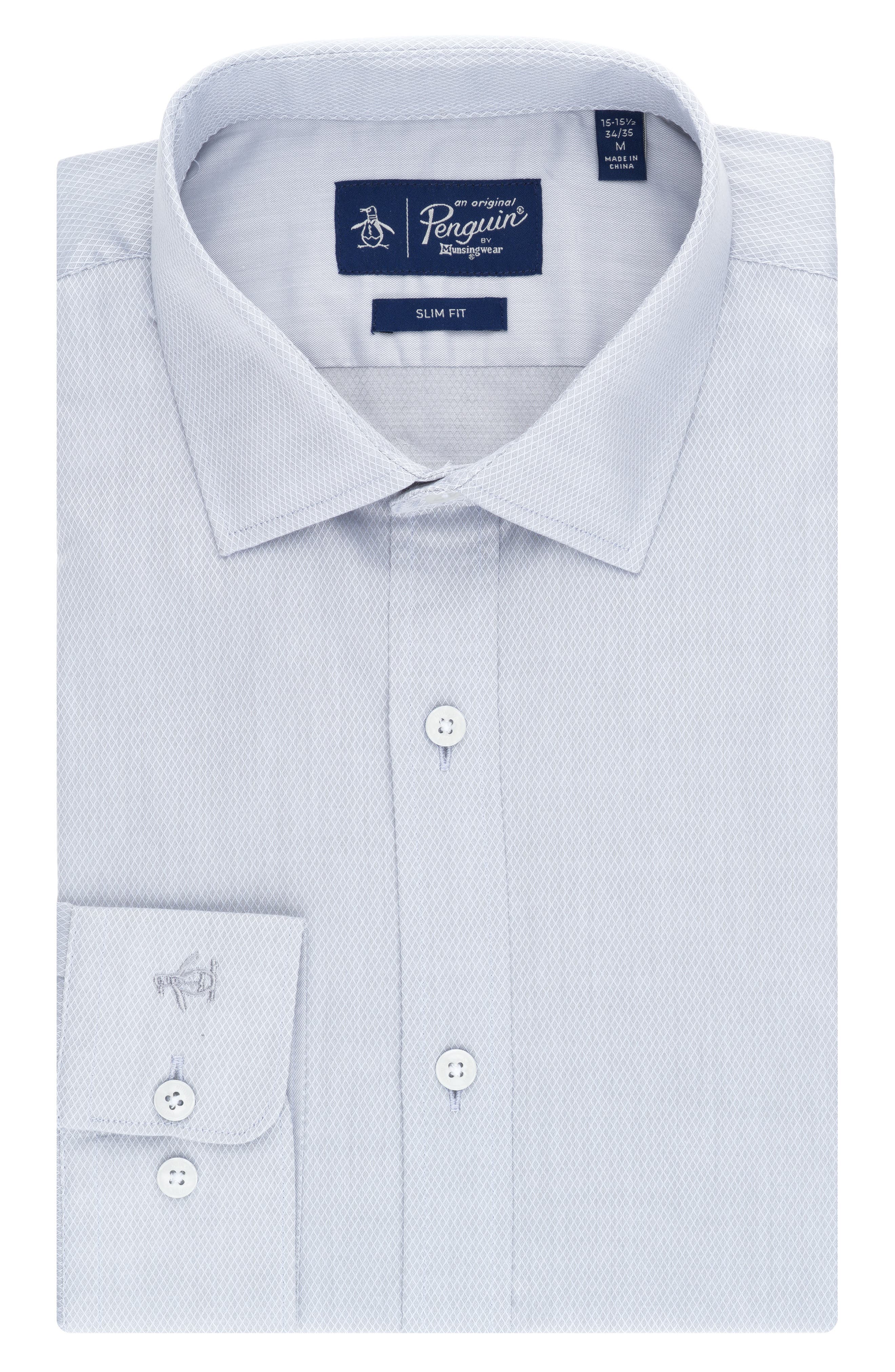 Original Penguin Diamond Dobby Slim Fit Dress Shirt