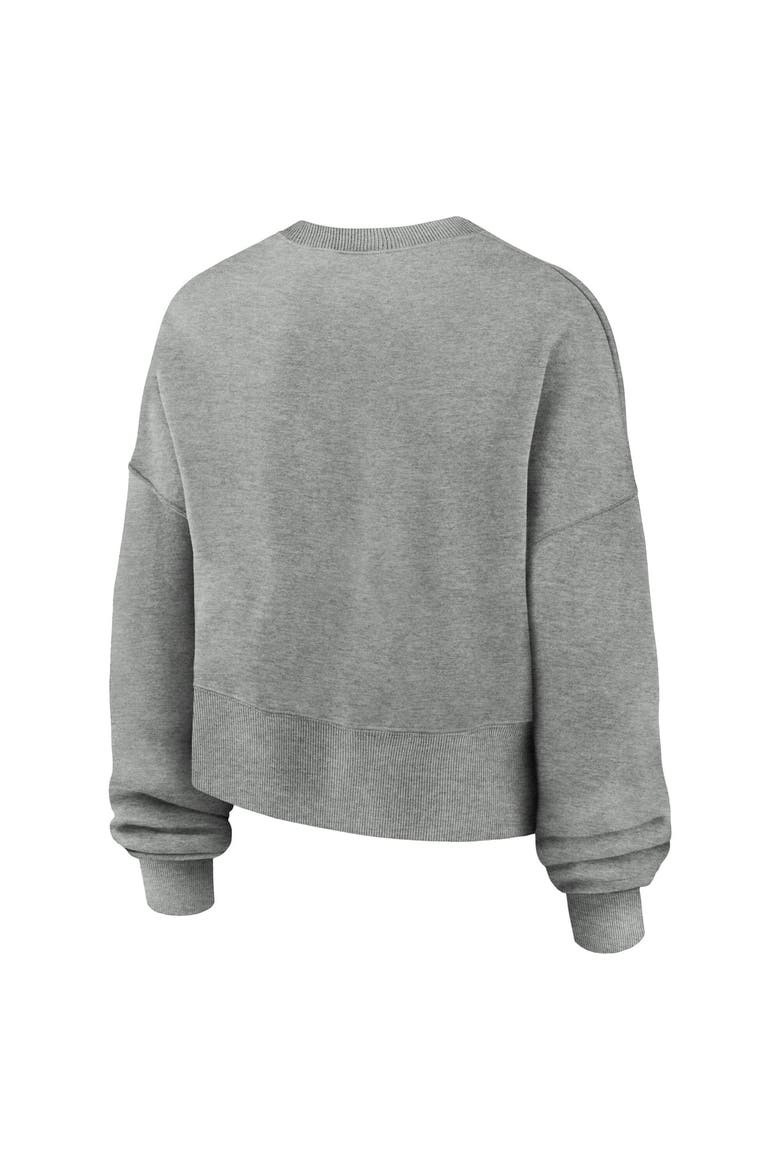 Women's Nike Heather Gray Michigan State Spartans Oversized Phoenix Arch Pullover Sweatshirt, Alternate, color, Heather Gray