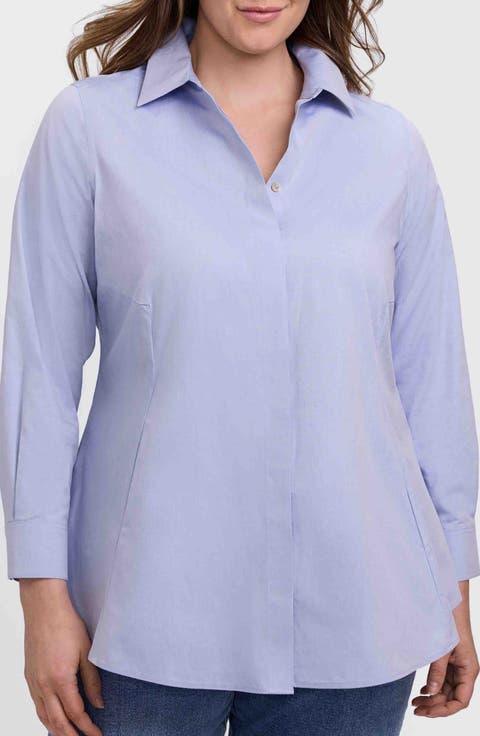 Cici Non-Iron Tunic Blouse (Plus Size)