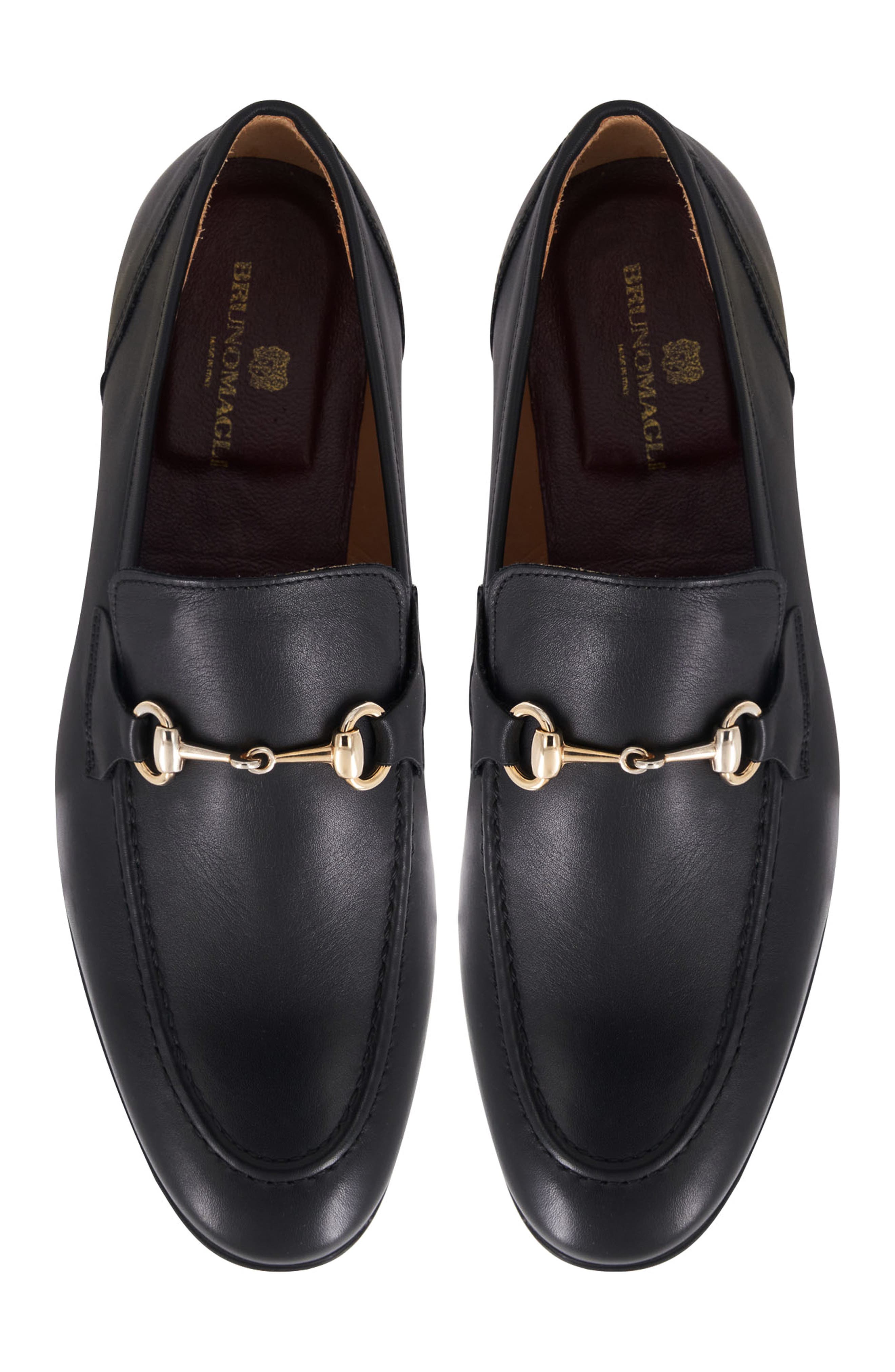 Bruno Magli Ferraro Apron Toe Bit Loafer, Alternate, color, Black