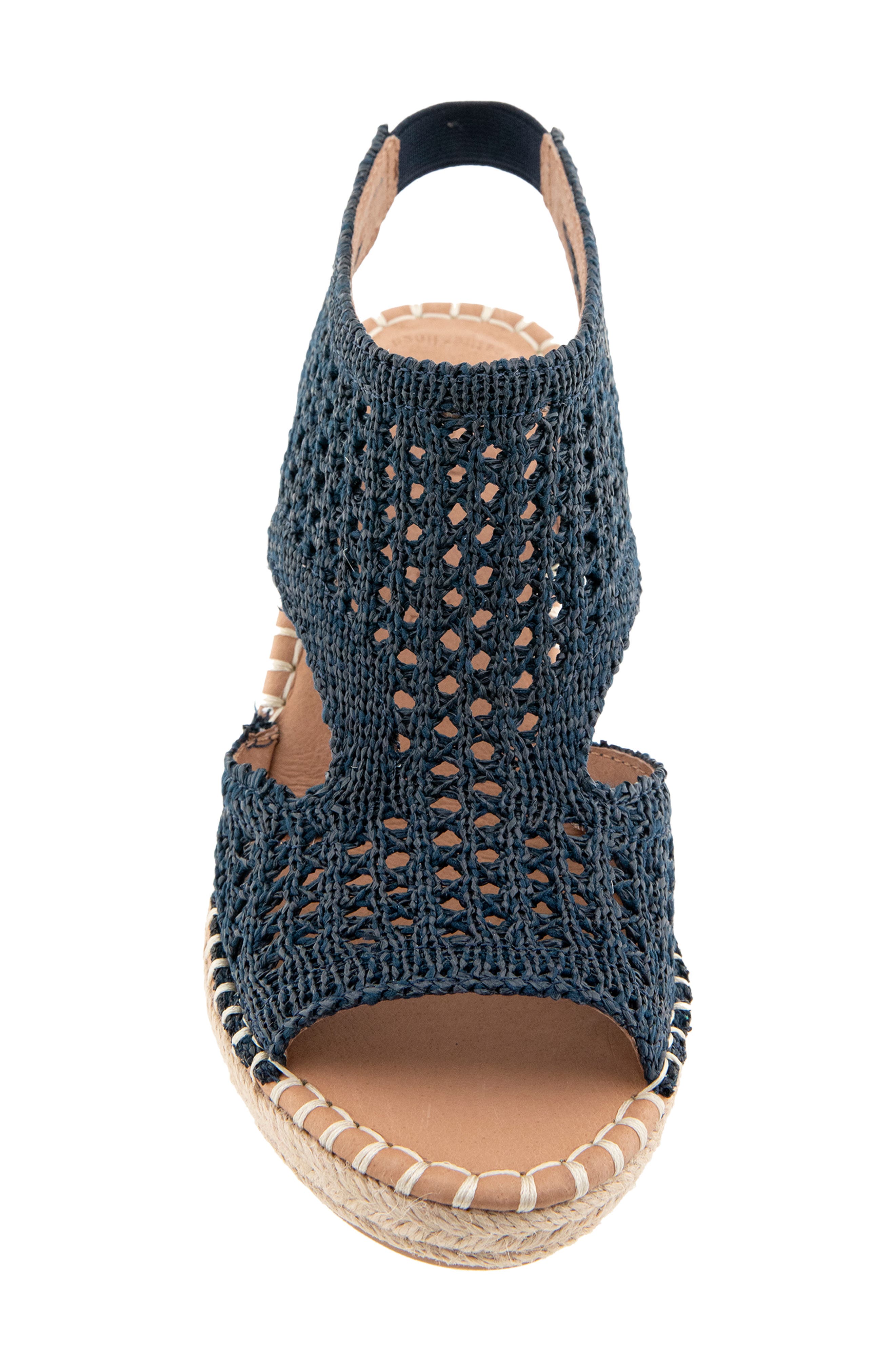 Cody Cutout Espadrille Wedge Sandal, Alternate, color, NAVY KNIT