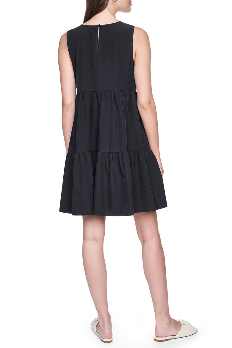 Commuter Sleeveless Swing Minidress, Alternate, color, BLACK
