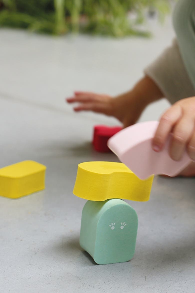 Blokki Soft, Foam Stacking Blocks for Toddlers and Kids, Alternate, color, Pink