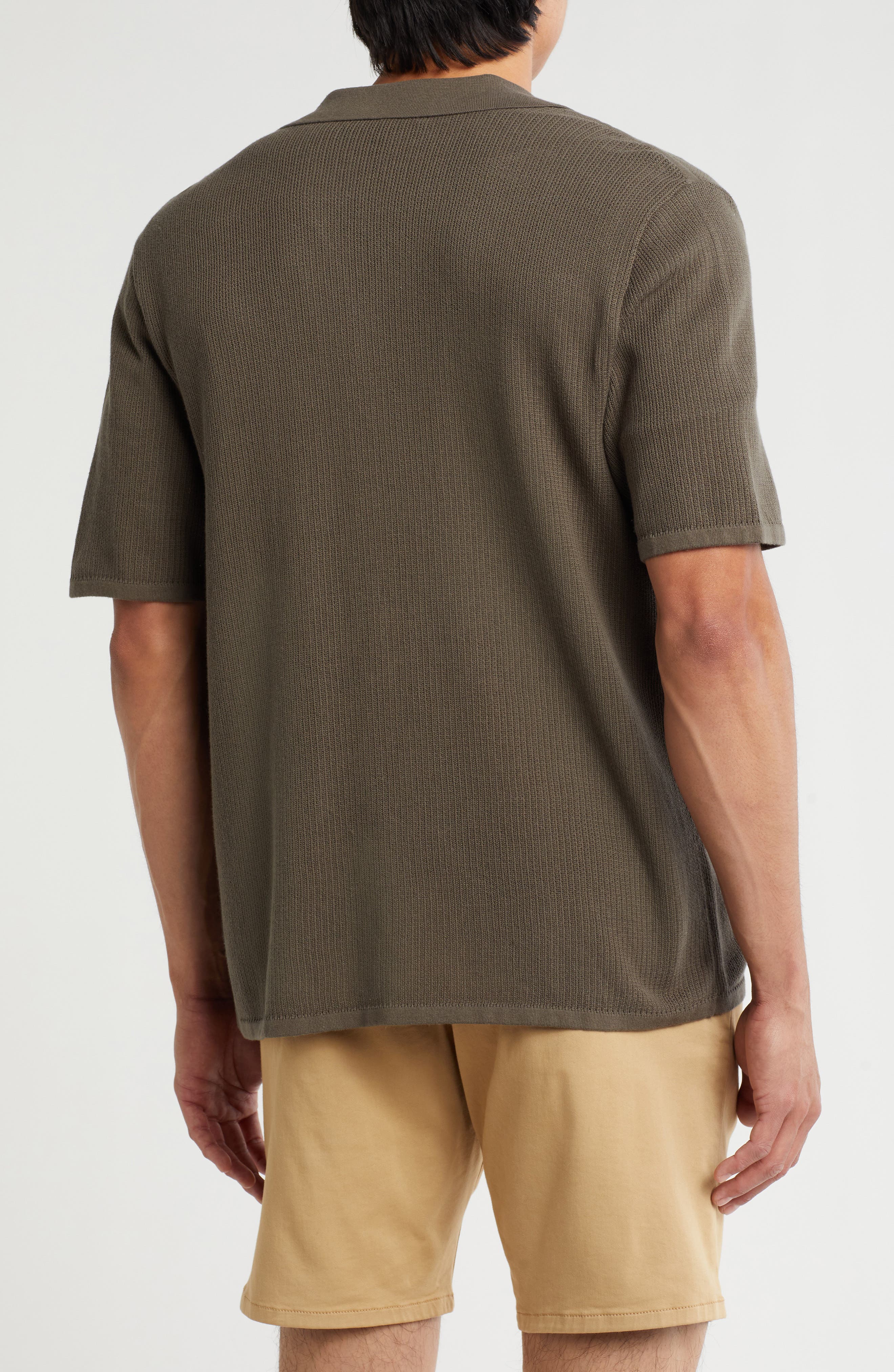 Lewis Cotton Knit Camp Shirt - image 2