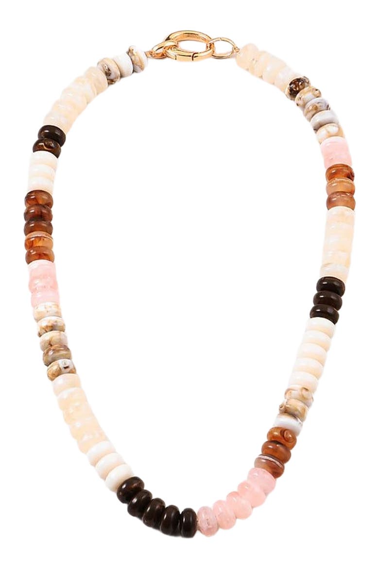 Harvest Moon Necklace, Main, color, Brown