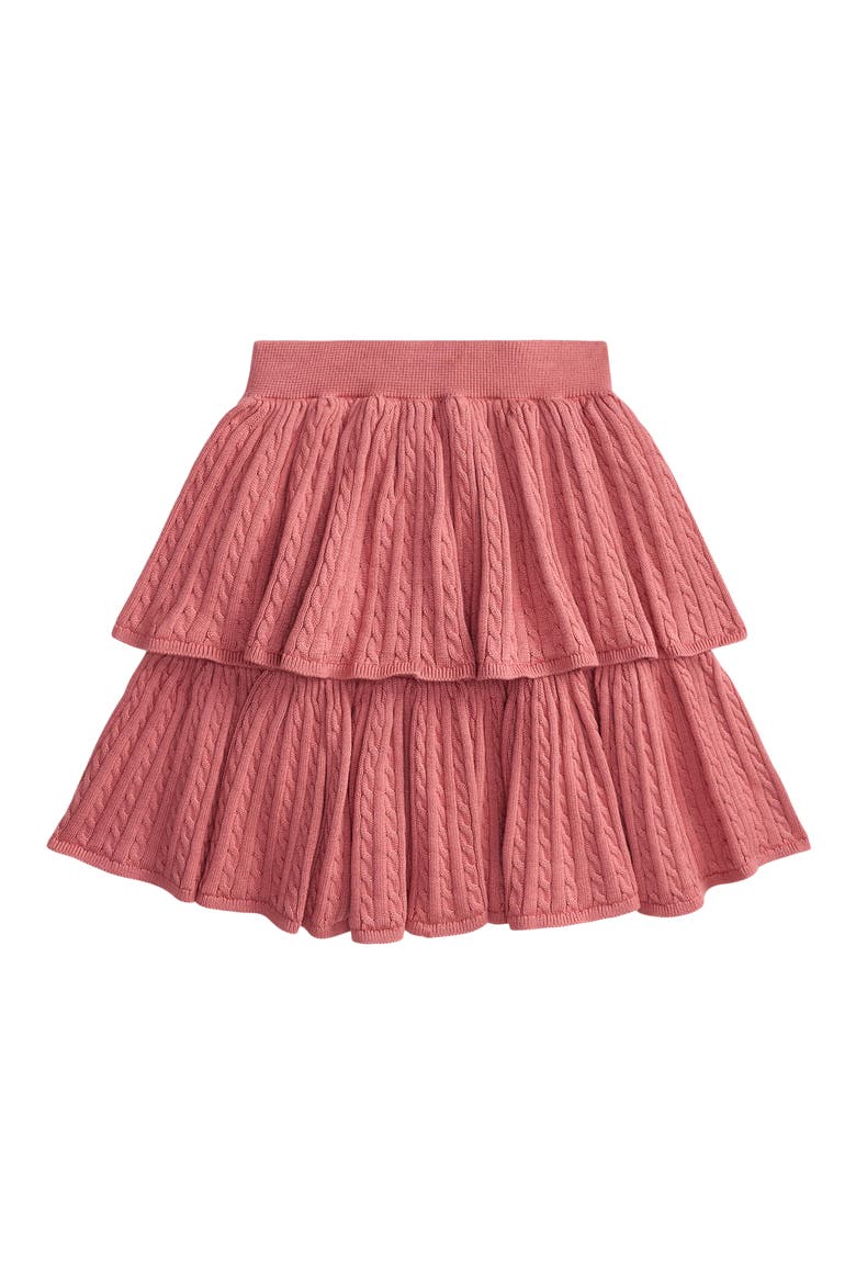 Kids' Cable Knit Cotton Skirt, Alternate, color, PINK