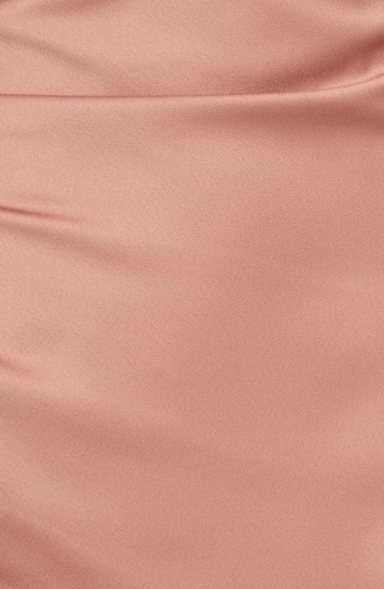 Aidan Mattox by Adrianna Papell One-Shoulder Crepe Back Satin Gown, Alternate, color, Warm Cameo