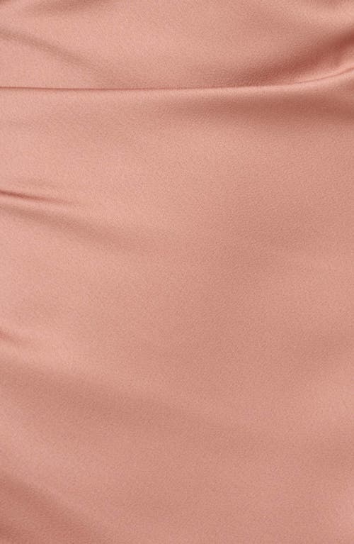 Aidan Mattox By Adrianna Papell One-shoulder Crepe Back Satin Gown In Pink