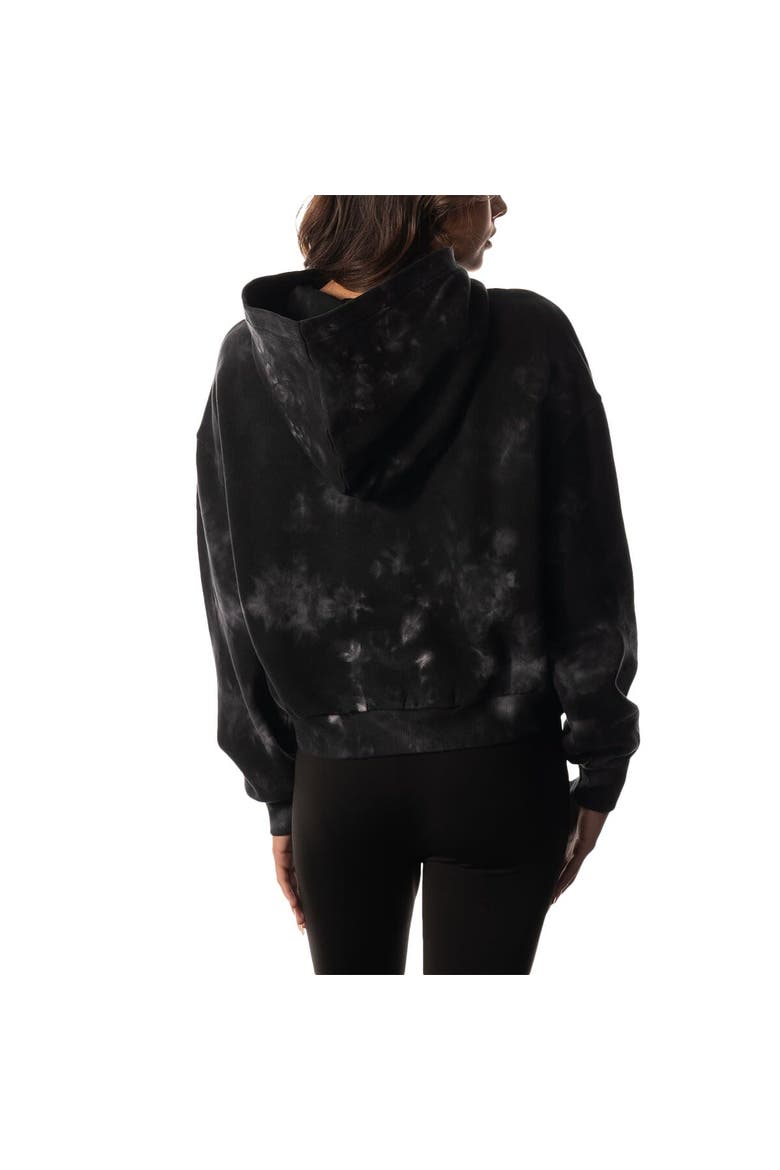 Women's The Wild Collective  Black Minnesota Vikings Tie-Dye Cropped Pullover Hoodie, Alternate, color, Black