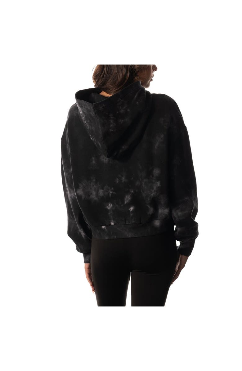 THE WILD COLLECTIVE Women's The Wild Collective  Black Minnesota Vikings Tie-Dye Cropped Pullover Hoodie, Alternate, color, Black