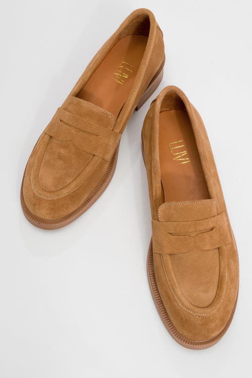 Forever & Always Shoes Bree Platform Penny Leather Loafer In Yellow