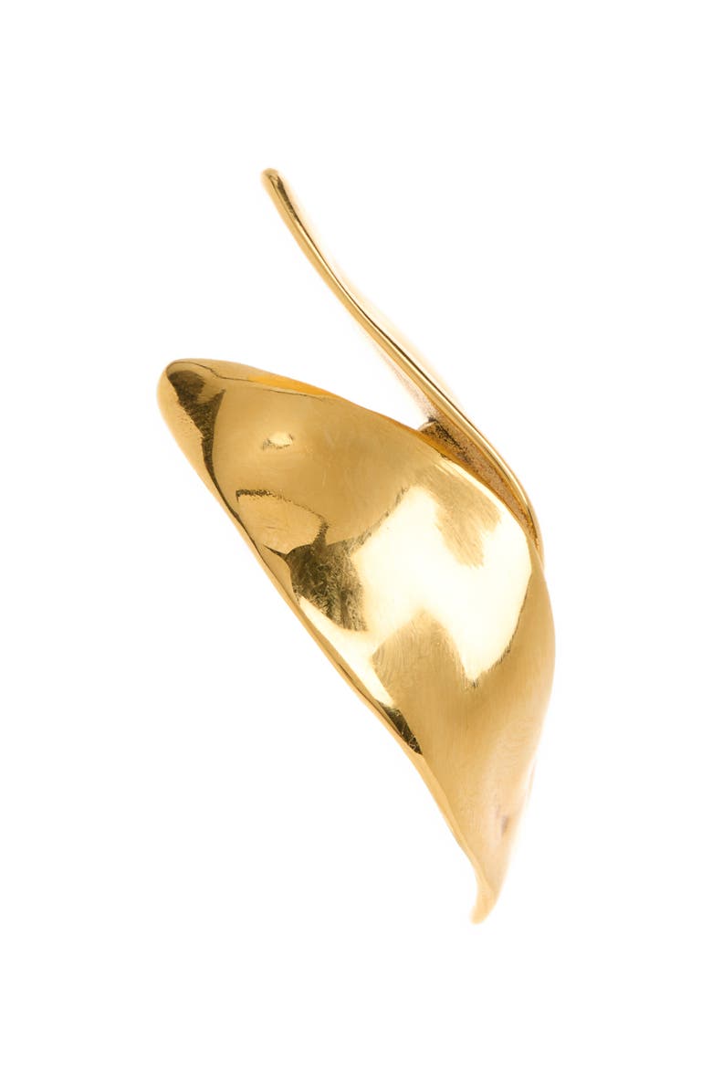 Balenciaga Bloom XS Earrings, Alternate, color, Shiny Gold