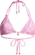Kulani Kinis Lace Trim Halter Bikini Top