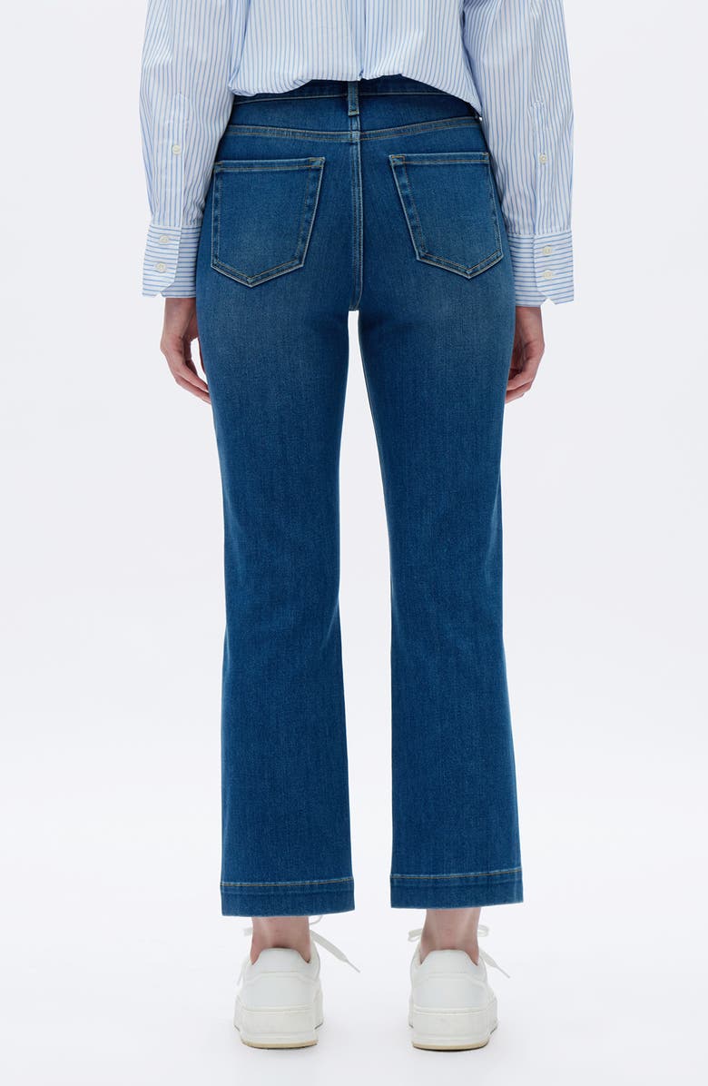 Bayeas High Waist Straight Leg Jeans, Alternate, color, Medium Blue