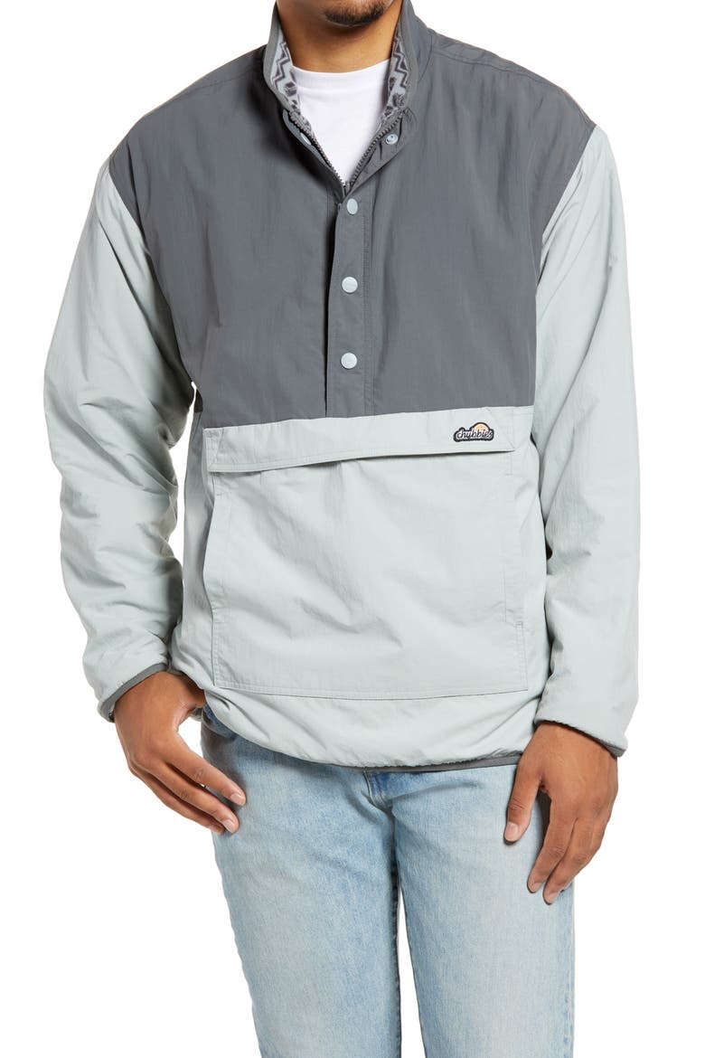 The Grey Anatomy Reversible Half Zip Pullover, Main, color, MEDIUM GRAY