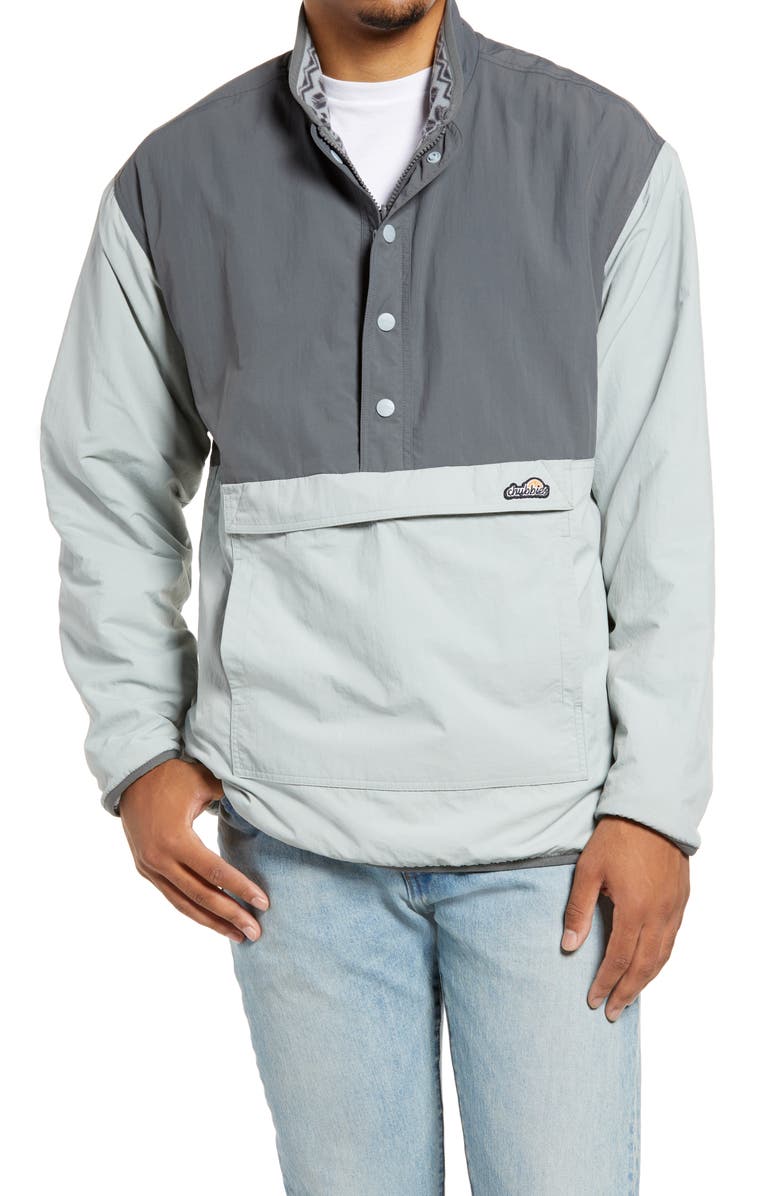 Chubbies The Grey Anatomy Reversible Half Zip Pullover, Main, color,