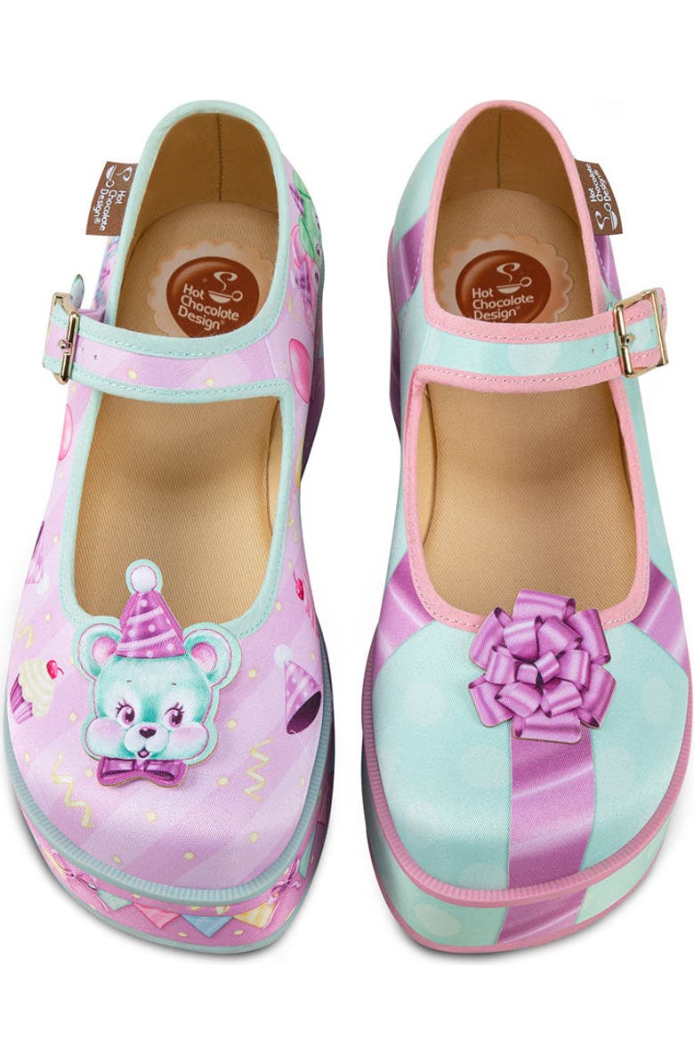 Hot Chocolate Design Birthday Buddies Women's Mary Jane Platforms, Alternate, color, Birthday Buddies