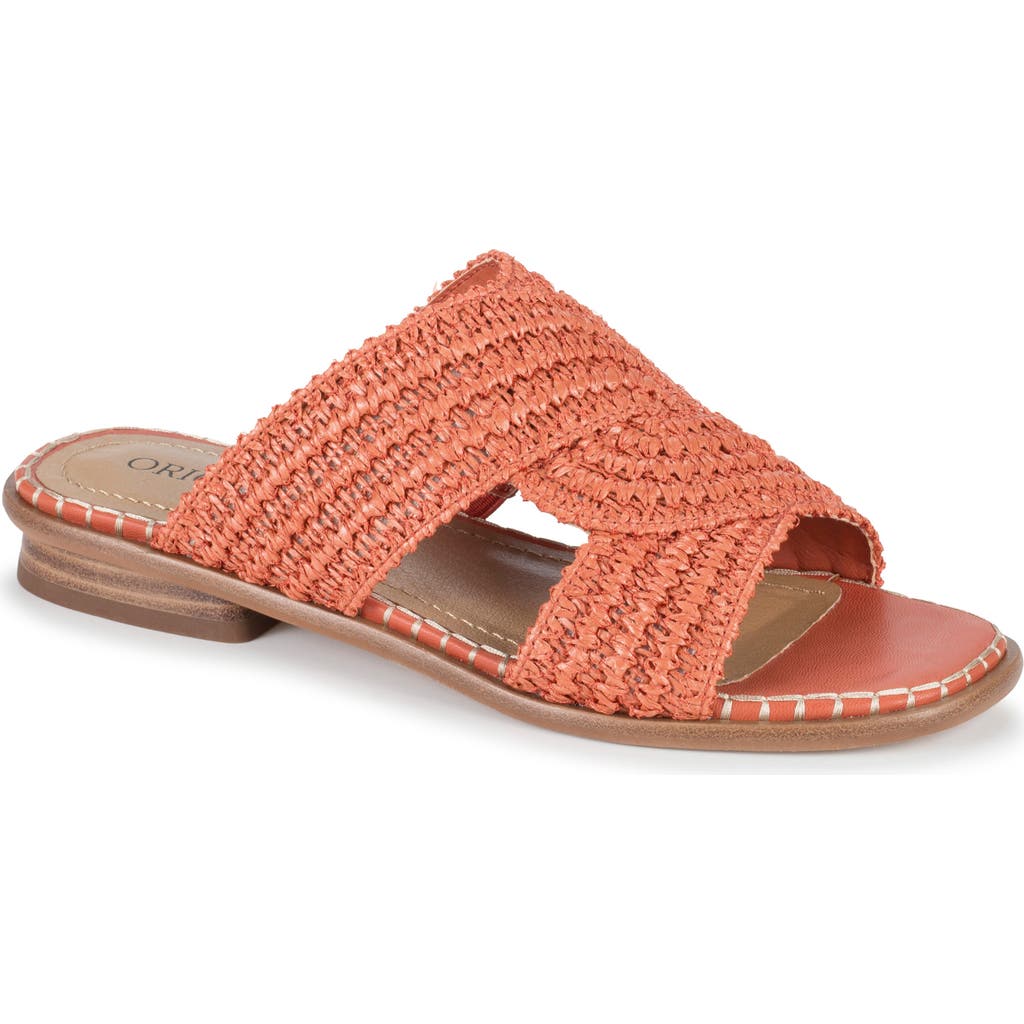 Baretraps Navene Woven Slide Sandal In Orange Aid