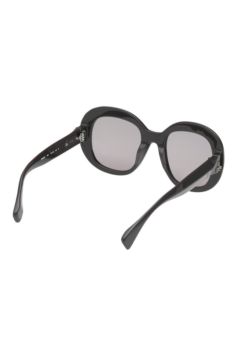 52mm Round Sunglasses, Alternate, color, SHINY FUDGE / FUDGE LENSES