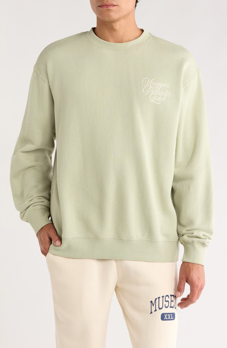 Museum of Peace & Quiet Scribe Cotton Sweatshirt, Main, color, Sage