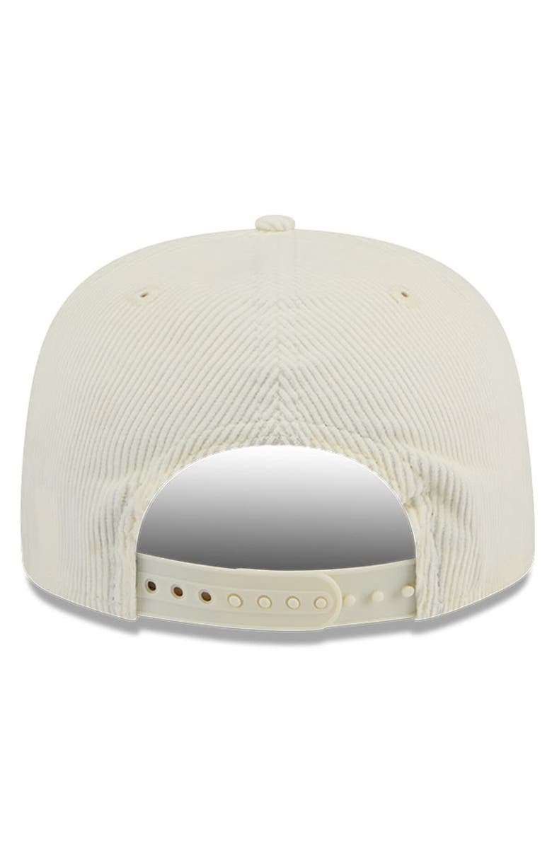 New Era Men's New Era White Michigan Wolverines Throwback Golfer Corduroy Snapback Hat, Alternate, color, 