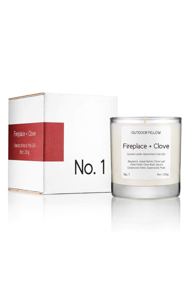 Outdoor Fellow No. 1 Fireplace + Clove Scented Candle, Alternate, color, 