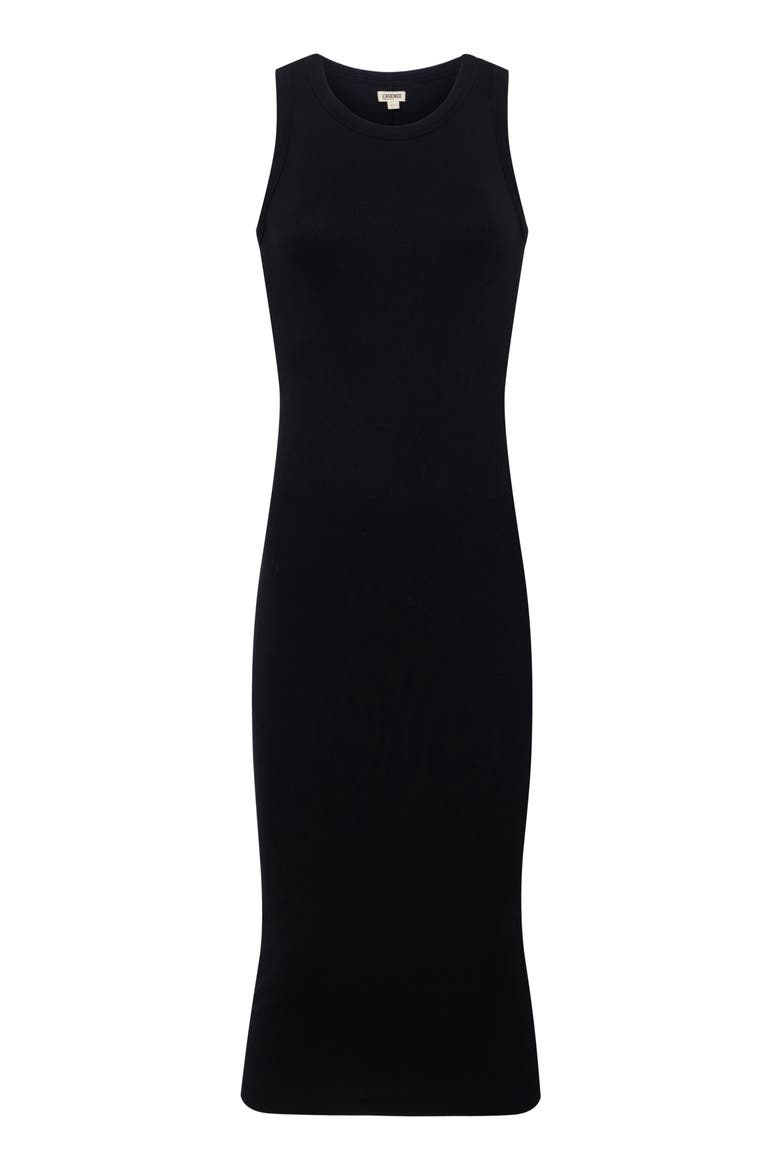 Racerback Midi Dress, Alternate, color, BLACK