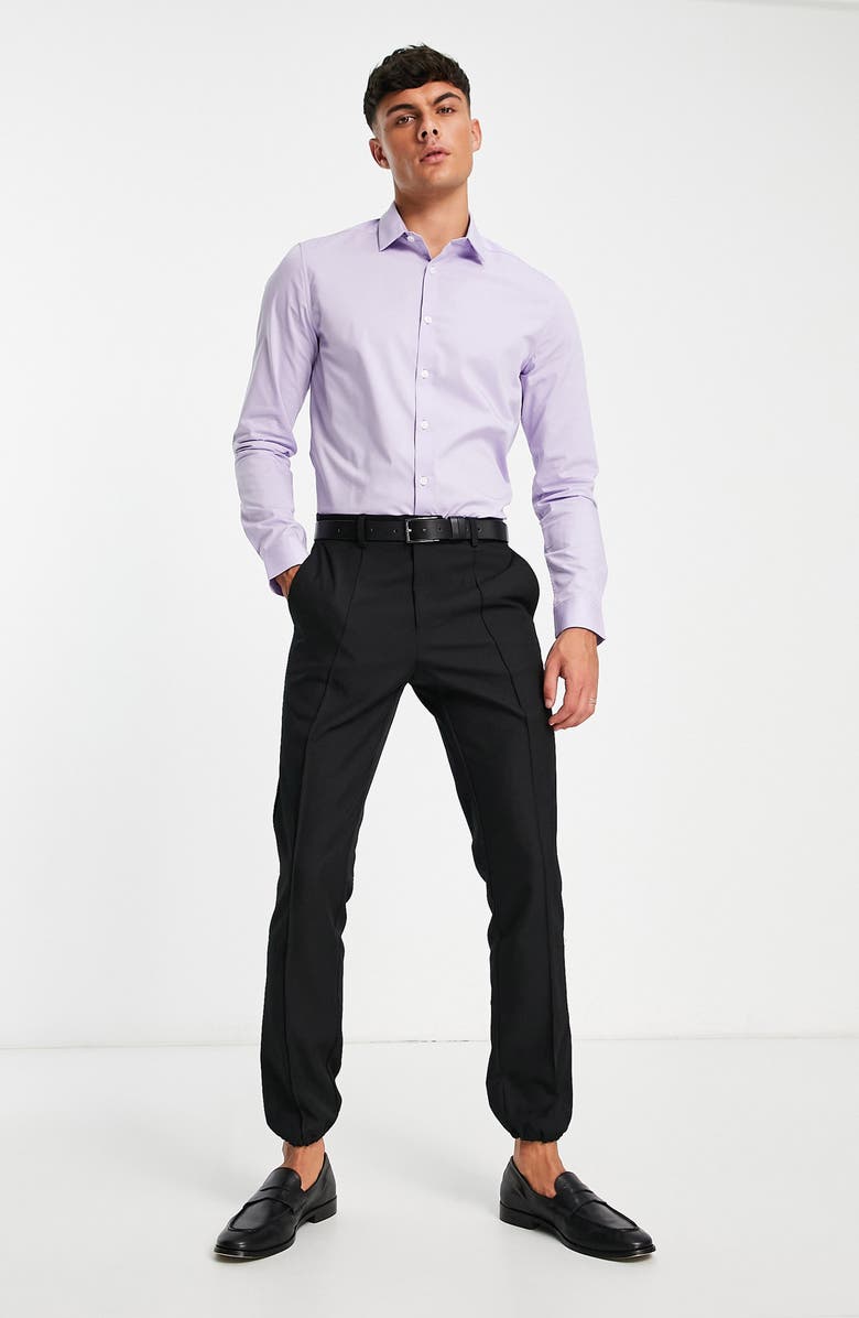 ASOS DESIGN Slim Fit Stretch Button-Up Shirt, Alternate, color, 