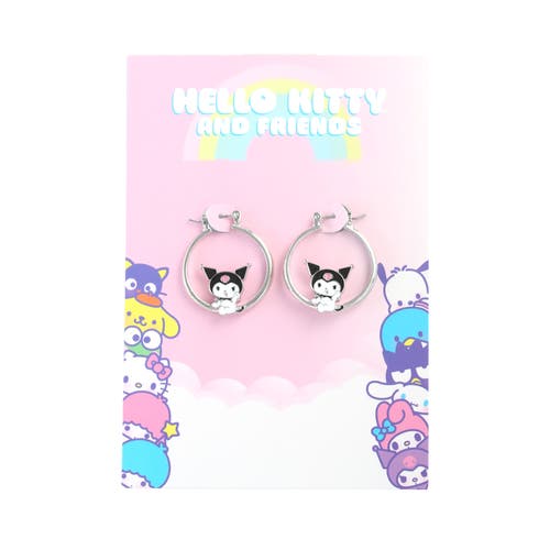 Sallyrose Kuromi Hoop Earrings In Silver