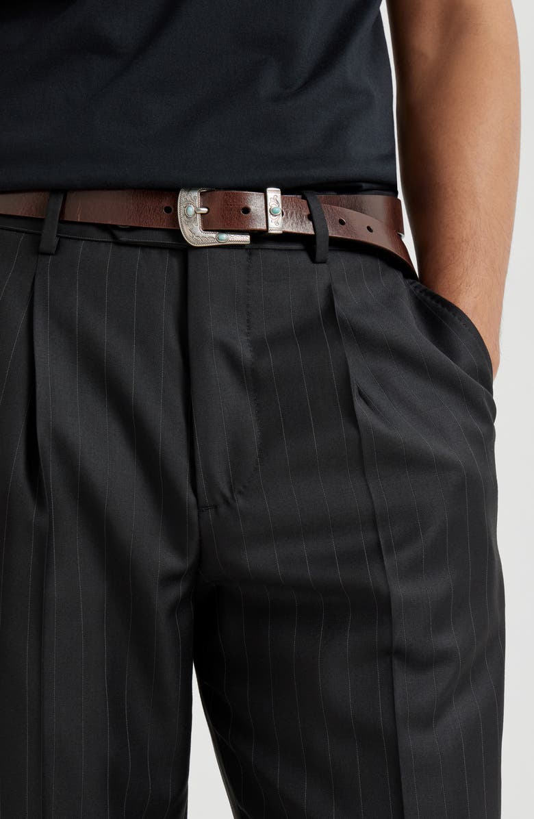 Brunello Cucinelli Chalk stripe trousers, Alternate, color, Black