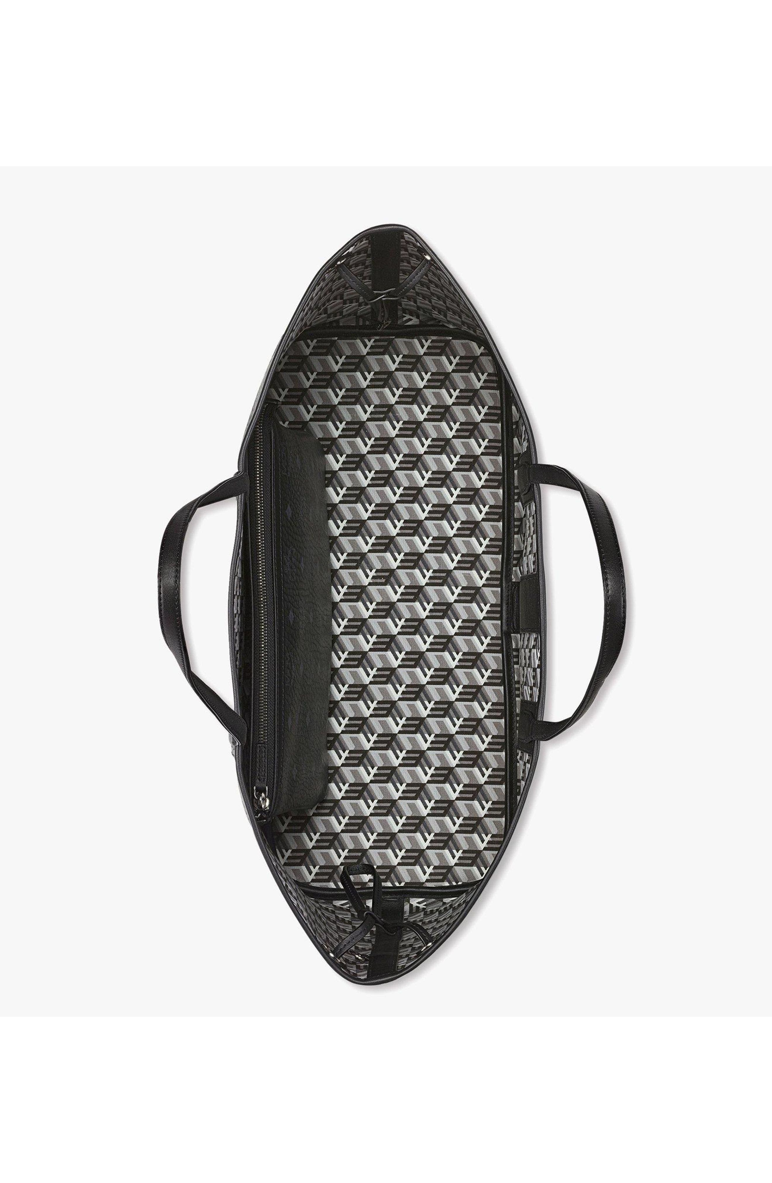 MCM Large Reversible Liz Shopper in Visetos, Alternate, color, 