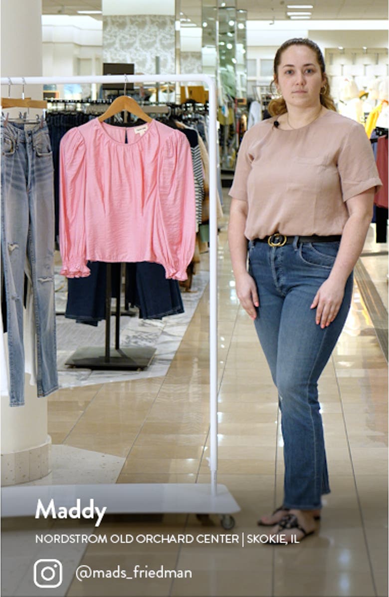 Balloon Sleeve Smocked Crop Top, sales video thumbnail