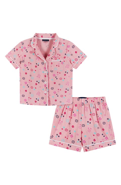 Kids' Floral Print Two-Piece Short Pajamas (Toddler & Little Kid)