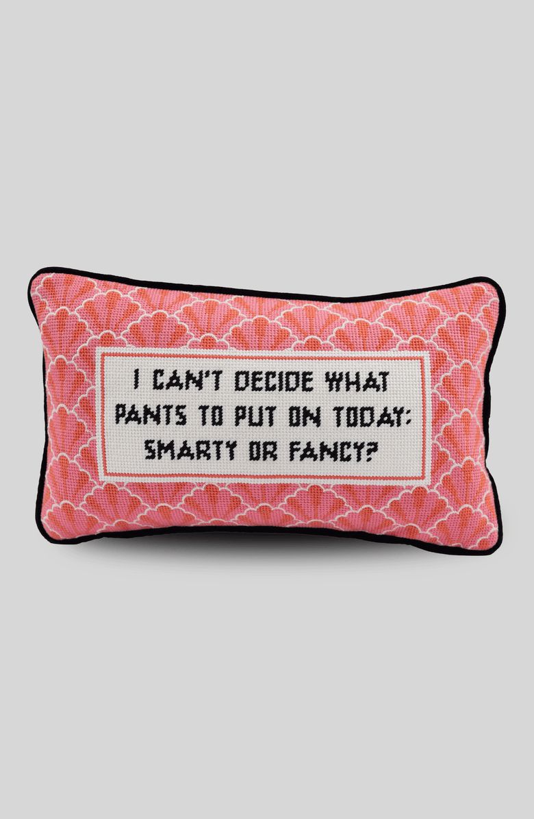 Furbish Studio Pants Needlepoint PIllow, Main, color, Pants