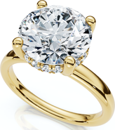 Bliss Diamond Certified 3 1/10Ct Hidden Halo Diamond Engagement Ring 14k Gold Lab Grown