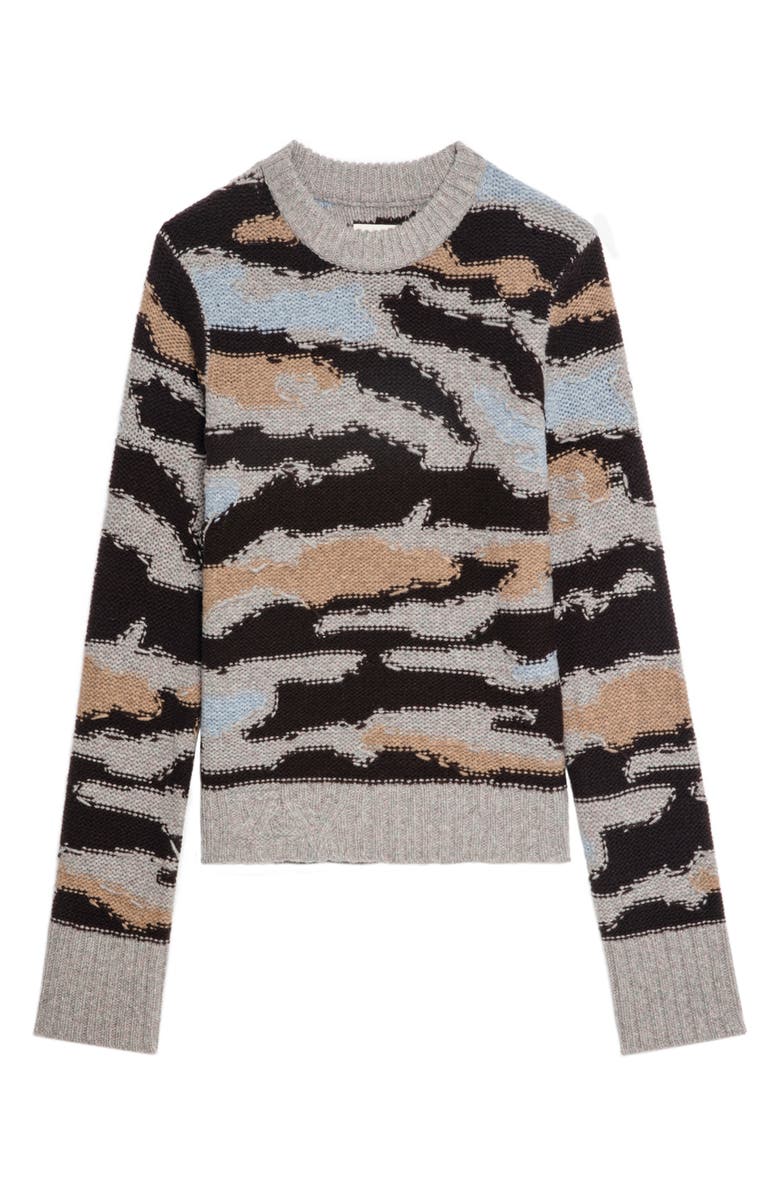 Zadig & Voltaire Malty Merino Wool Sweater, Alternate, color, 