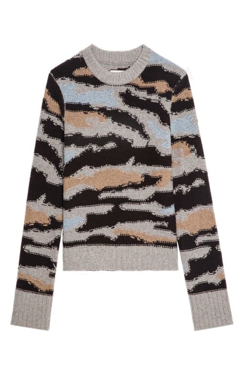 Zadig & Voltaire Malty Merino Wool Crewneck Sweater In Multi