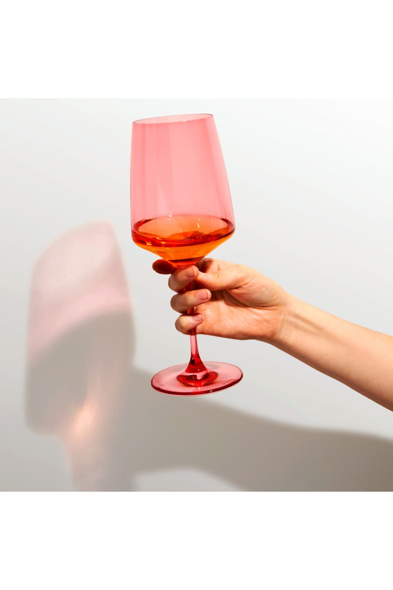 Reserve Nouveau Crystal Wine Glasses Set of 2, Alternate, color, Pomelo