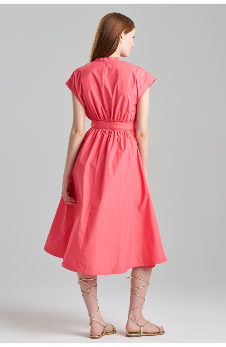 Natori TECHNO POPLIN Tie Front Dress, Alternate, color, Coral
