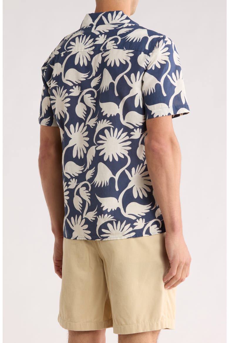 Resort Riviera Camp Shirt, Alternate, color, NAVY WHITE FLORAL