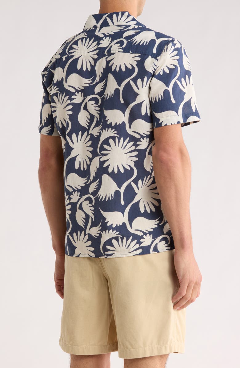 Bonobos Resort Riviera Camp Shirt, Alternate, color, Navy White Floral