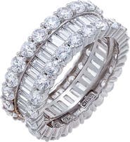 BY ADINA EDEN Round CZ X Baguette Eternity Ring