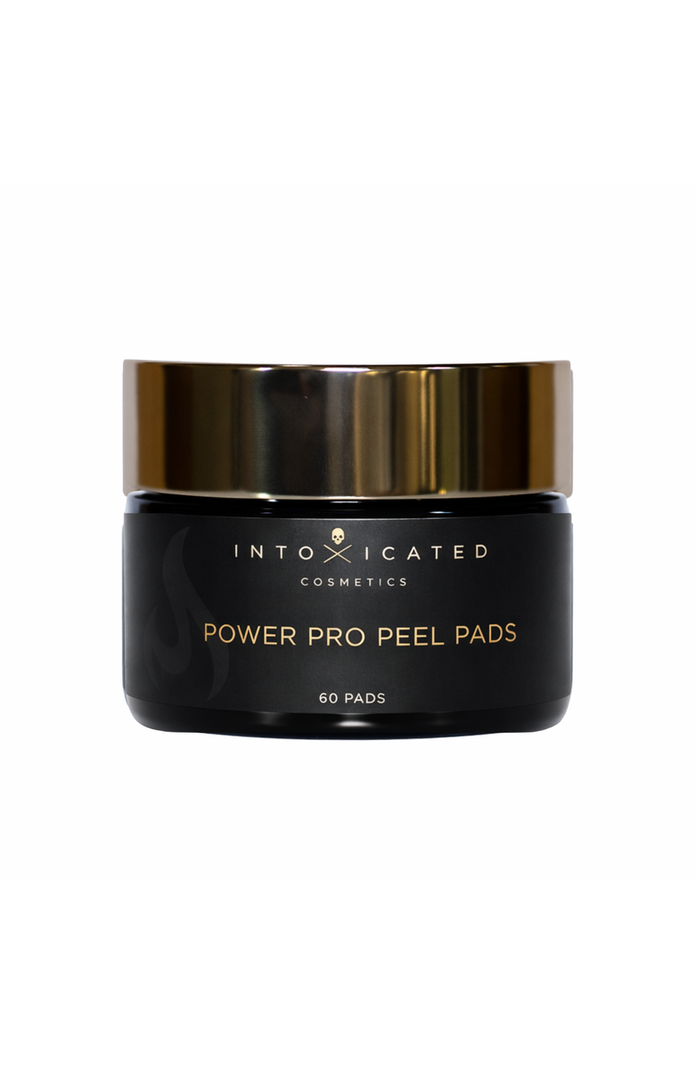 Intoxicated Cosmetics Power Pro Peel Pads - Potent Multi-Acid Formula for Visible Skin Renewal & Exfoliation with TCA, Glycolic Acid, Lactic Acid & More, Main, color, Clear