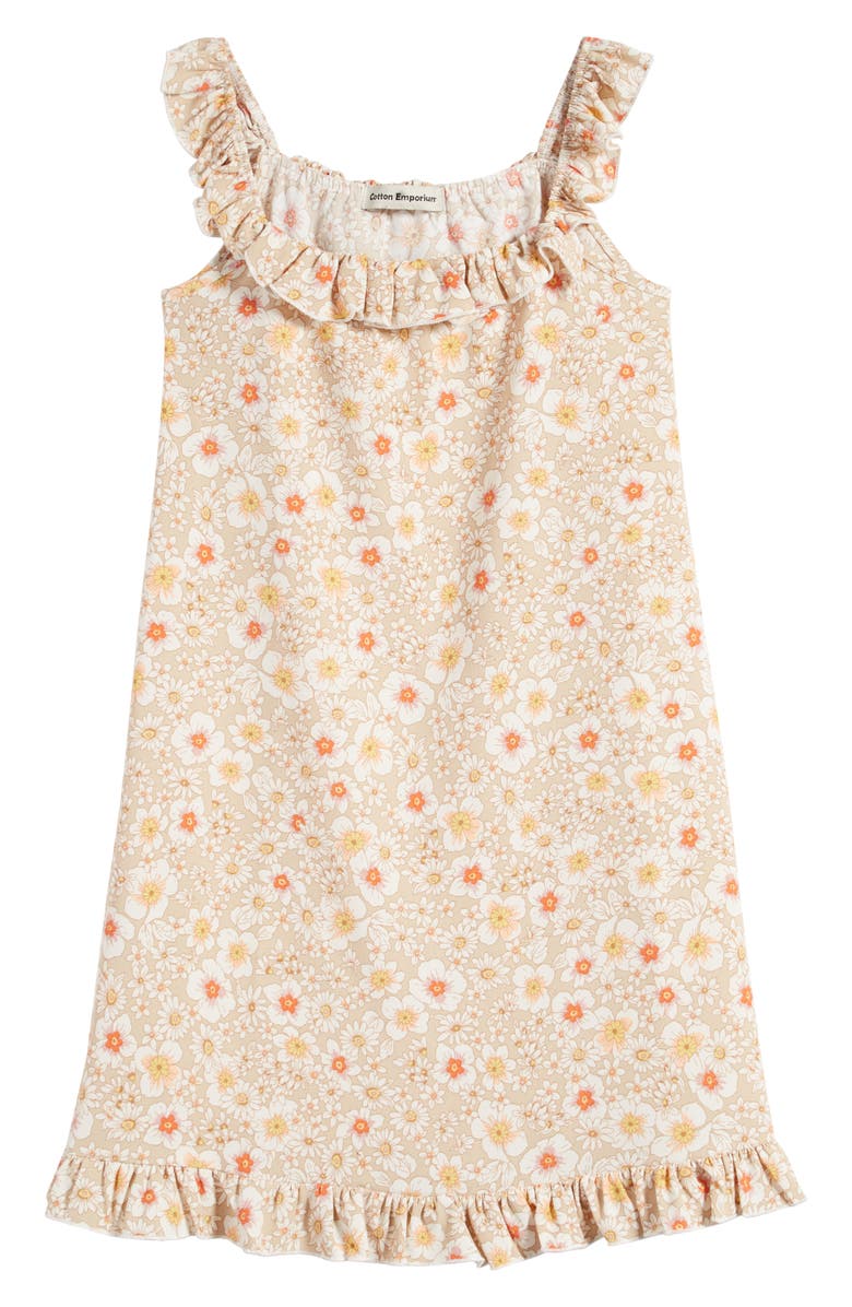 Cotton Emporium Kids' Flutter Floral Dress, Main, color, 