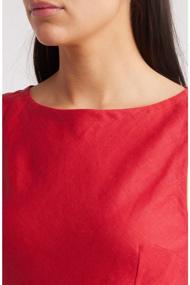 Lydie Linen Maxi Dress, Alternate, color, RED